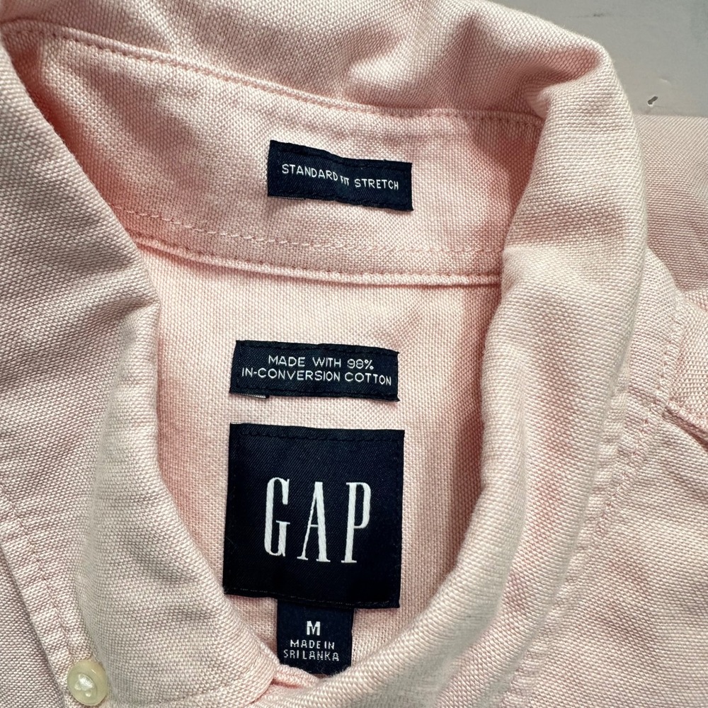 Mens J.Crew Gap Button Down Shirt Bundle Size M Blue Pink Windowpane 3 Pack - Picture 12 of 13